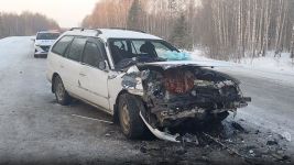 Сотрудники Госавтоинспекции устанавливают обстоятельства дорожно-транспортного, произошедшего в Томском районе